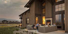 Outside patio, Sage Lodge, Yellowstone