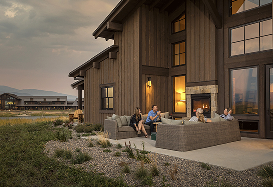 Outside patio, Sage Lodge, Yellowstone