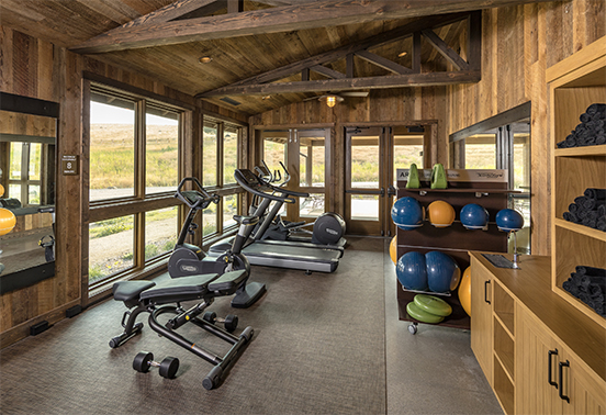 gym room, Sage Lodge, Yellowstone