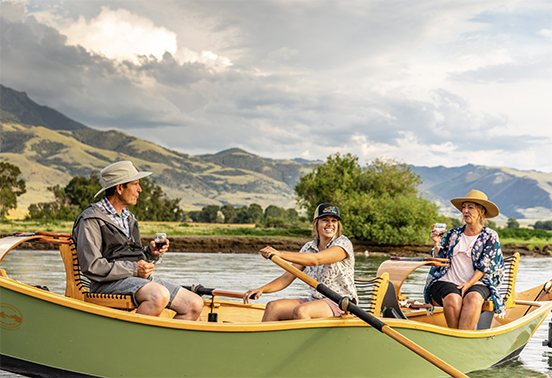 people boating on a lake