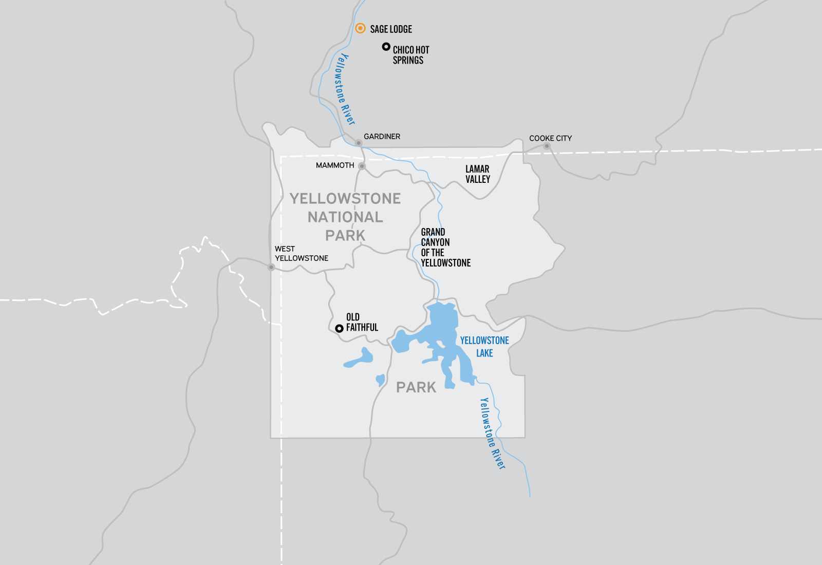 map of Yellowstone