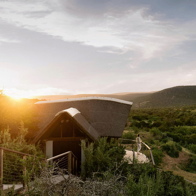 Great Fish River Lodge at sunset.