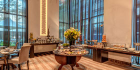 The dining area at the InterContinental hotel.