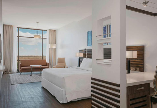 A room at the Four Points hotel in Nairobi.