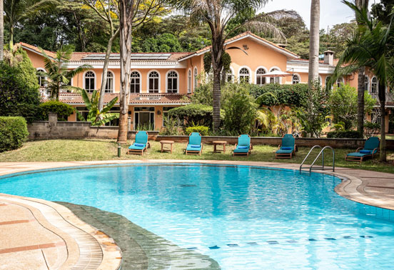 The pool at House of Waine.