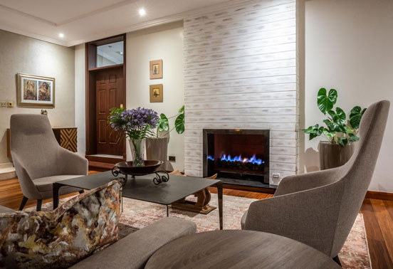 The common area at the House of Waine.
