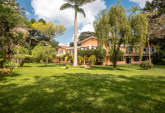 The gardens at House of Waine in Nairobi.