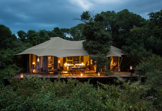 A tent at Mara Plains Camp.