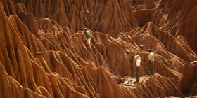 Walking the dunes at Ol Jogi.