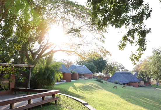 MalaMala camp in the sunset.