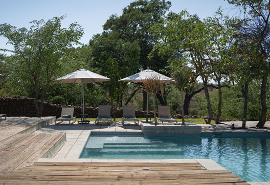 Pool amenities at Mashatu.