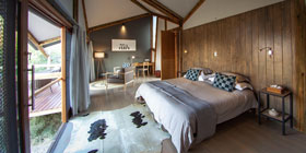 A bed at Splash.