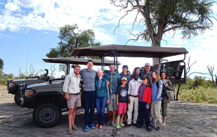 Bushtracks travelers with their guide.