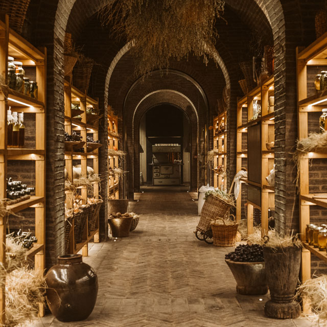 The famed Klein Jan Restaurant's cellar.