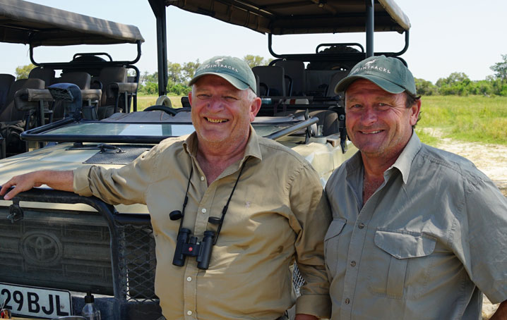 David and Nicholas Tett on safari.