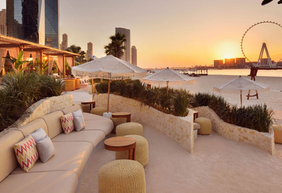 A beach spot at the Ritz Carlton Dubai