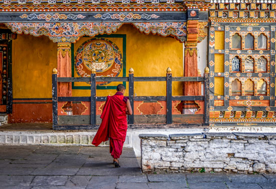 A monk in Paro