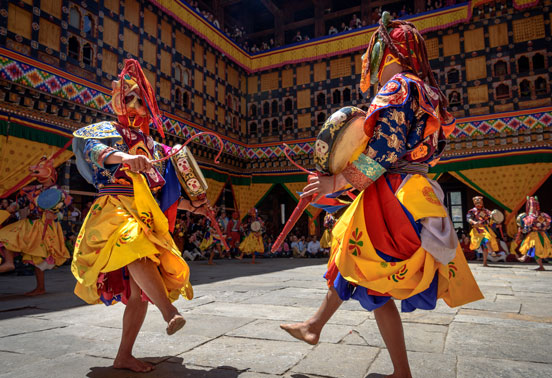 A cultural dance in Thimpu