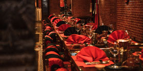 A set dining table at Darwika Hotel