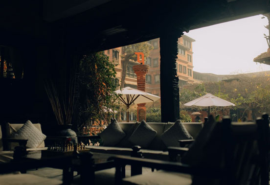Darwika hotel in the evening