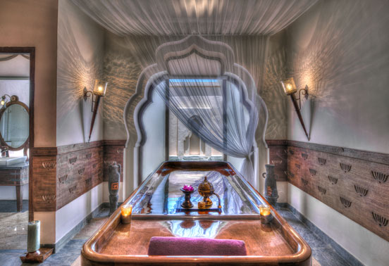 Spa room at the Lotus Mahal
