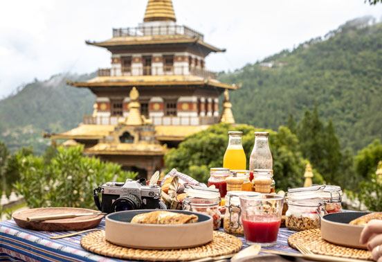Breakfast at Punakha River Lodge