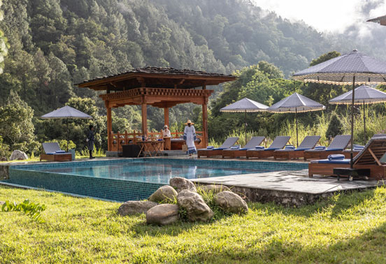 Poolside at Punakha