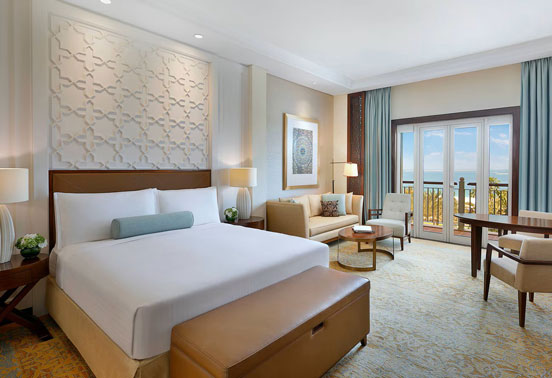 A room at the Ritz Carlton Dubai