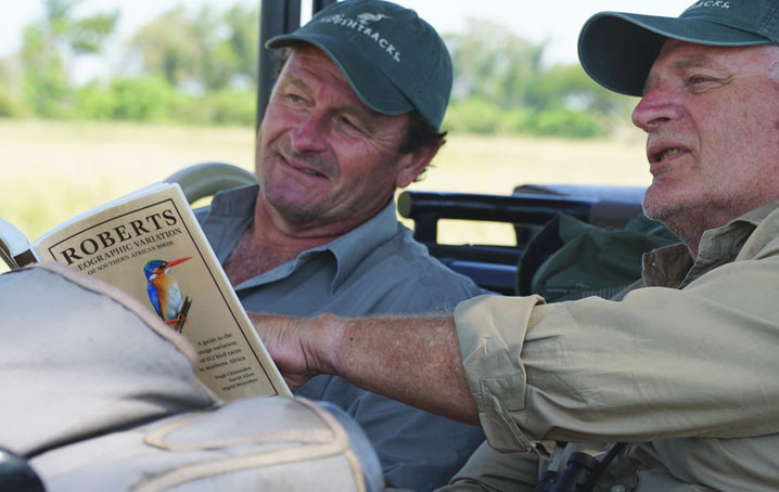 David and Nicholas Tett on safari