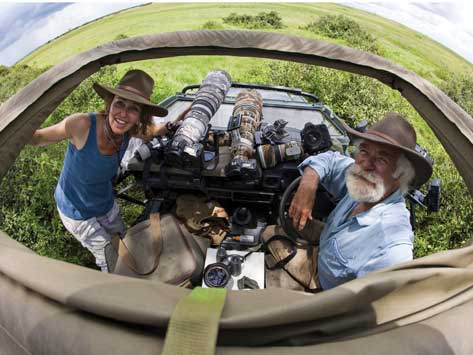 The Jouberts on safari.