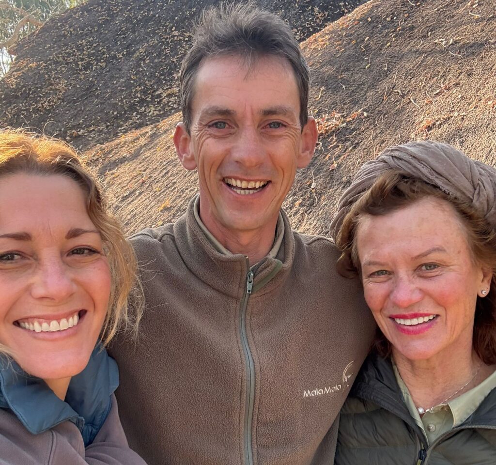 Guests with a guide in Africa