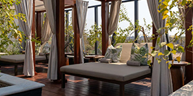 Open-air cabanas at Radisson Blu Mosi-Oa-Tunya overlooking the Zambezi River