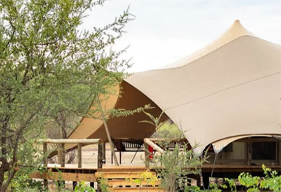 Canvas tented suite at Tlouwana Tented Camp near Chobe National Park, Botswana