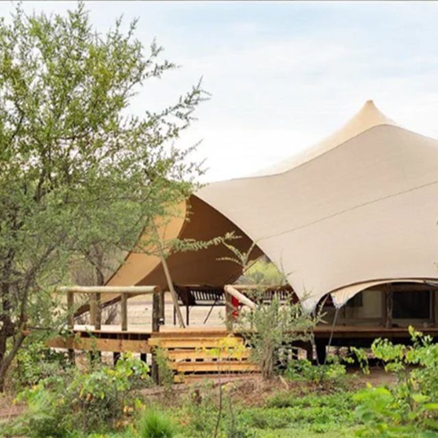Luxury tented suite at Tlouwana Camp near Chobe National Park, Botswana